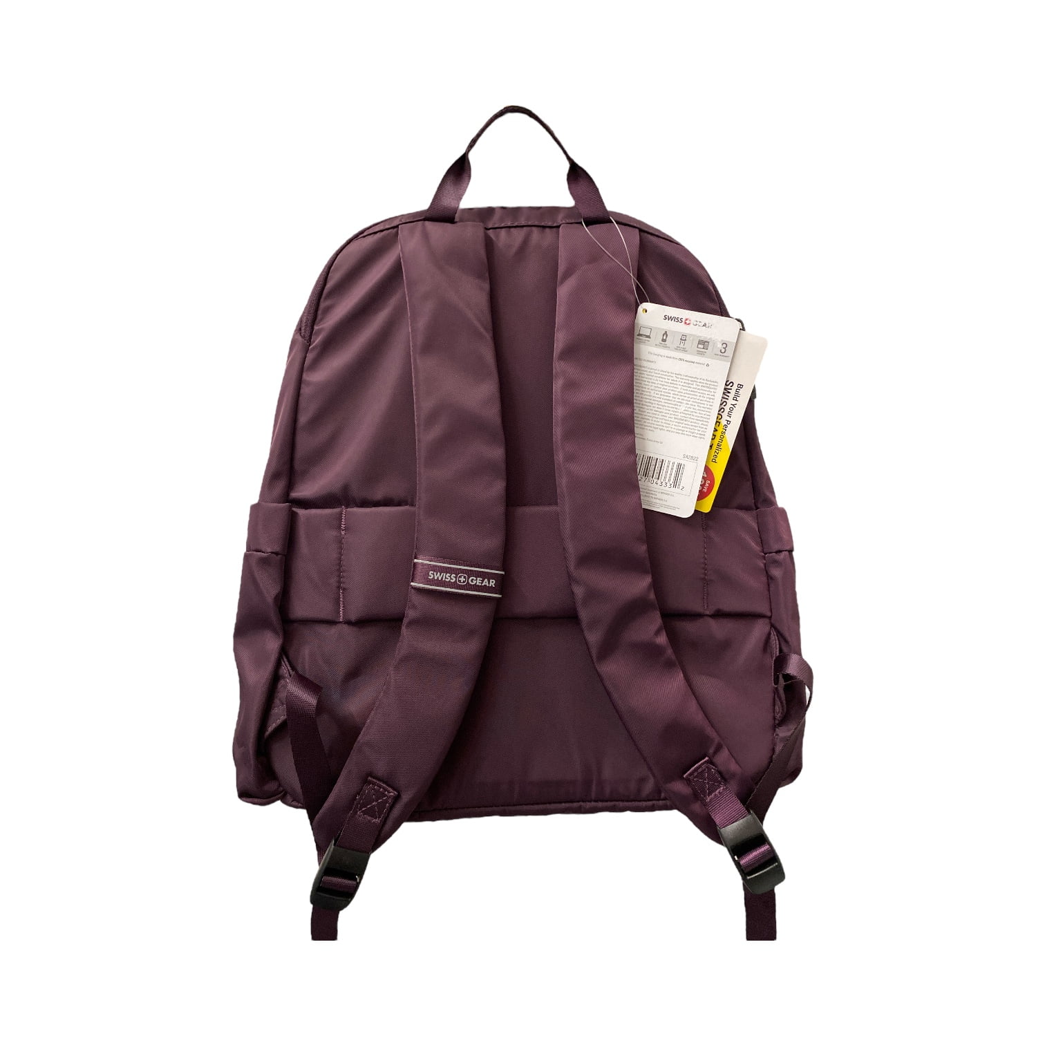Swissgear Compact Lightweight Backpack with Laptop Pocket Plum Walmart