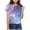 Multicolor A4, variant on Tshirts for Girls Galaxy Printed Crewneck Pullover Tops Fashion Loose Short Sleeve Shirt Size 3-14