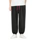 thumbnail image 2 of Pantalones largos para hombre, casuales, de moda, para vacaciones, lisos, casuales, con cintura elástica y bolsillos., 2 of 4
