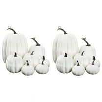 White Artificial Pumpkin Decoration Foam Pumpkin Desktop Core Thanksgiving Decoration 14 Pieces
