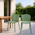 thumbnail image 2 of 2xhome Modern Pool Patio Chair, Contemporary Plastic Armless Dining Accent Side Chair for Indoor or Outdoor Use, Green, Set of 1, 1 piece, 2 of 11