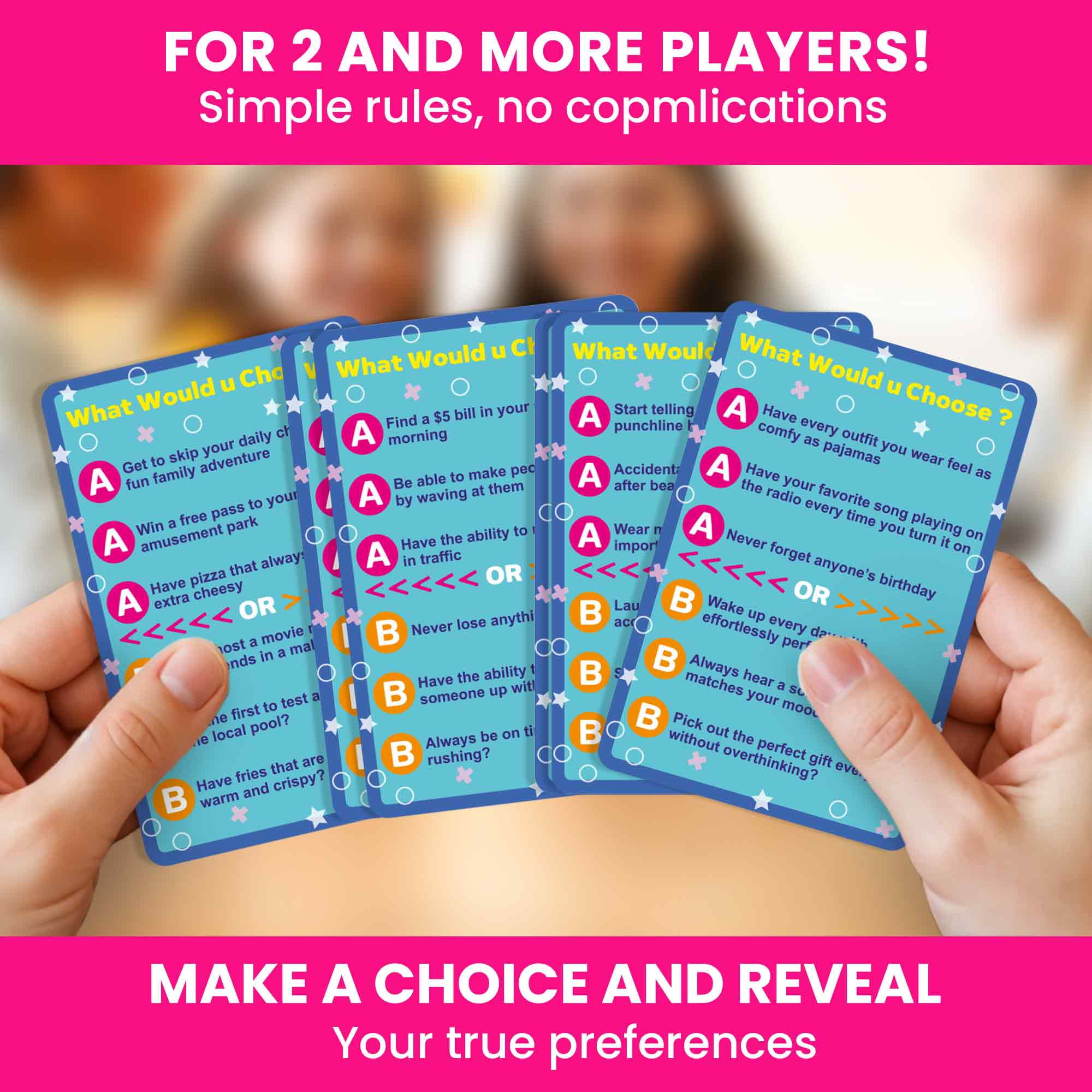 Quokka Card Game for Kids & Adults - What Would You Chose Game with Hilarious Icebreaker Questions - Fun Party & Family Board Game