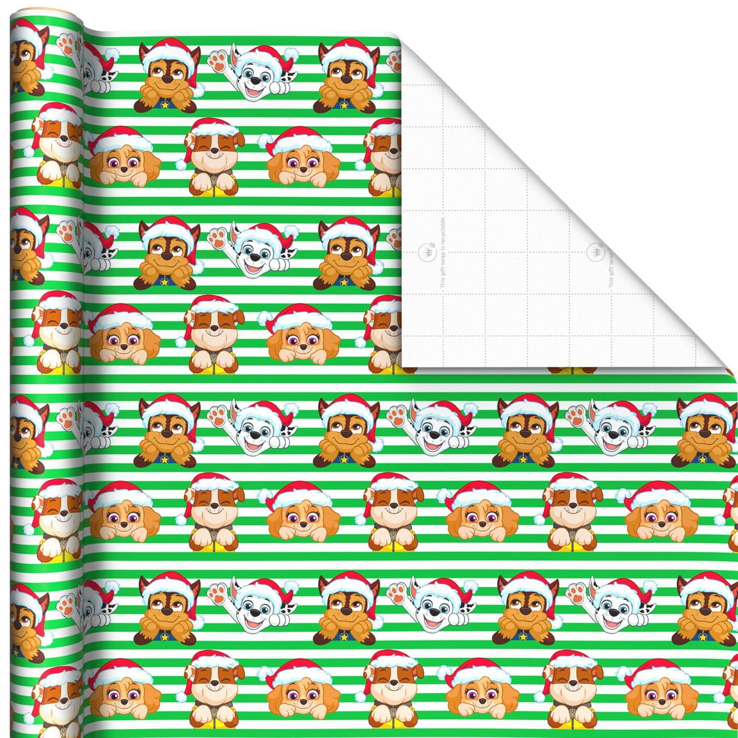 Hallmark Paw Patrol Christmas Wrapping Paper with Cutlines on Reverse (3 Rolls: 60 sq. ft.), Hallmark Wrapping Paper 3-Pack