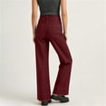 thumbnail image 4 of Kaemgyyd Jeans for Women High Waisted Loose Fit Pants Wide Leg Denim Trousers Casual Fall Fashion Denim Pants（Wine,X-Large）, 4 of 7
