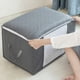 thumbnail image 4 of Precio sorpresa!Caja de guardarropa que ahorra espacio de 90L, Juego de 4 con cremallera, caja de guardarropa plegable, armario, ropa, mantas, contenedor de sábanas, caja para suéter, 4 of 9