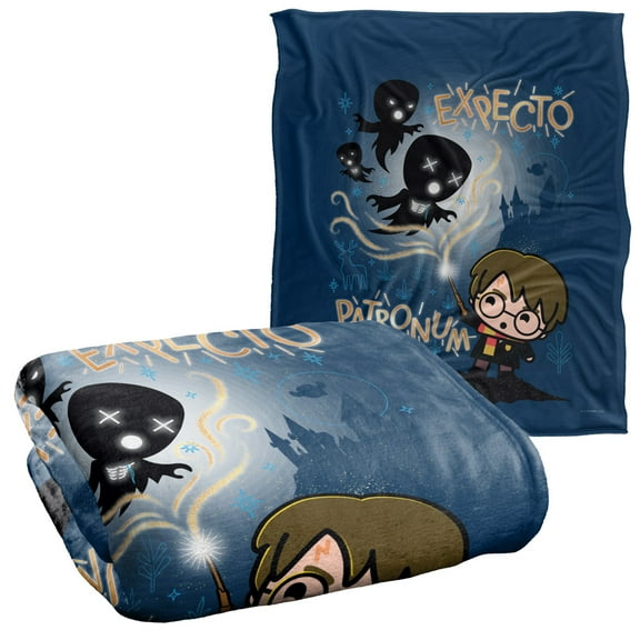 Harry Potter Expecto Patronum Chibi Potter Officially Licensed Silky Touch Super Soft Throw Blanket 50' x 60'