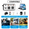 thumbnail image 5 of 12v to 110v power converter car with cigarette lighter plug fast charging car inverter 200w inverter,Black, 5 of 12