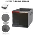 thumbnail image 5 of Collapsible Oxford Fabric Storage Cubes with Handles, Large Mid Foldable Oxford Cloth Bins Set of 2/6, Closet Organizers for Shelves Clothes Home Kitchen Toy - Black Red Plate-1, 5 of 7