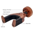 thumbnail image 4 of Juego de 2 soportes de pared para guitarra acústica, eléctrica, clásica y bajo, accesorio de montaje en pared con bloqueo para guitarra (2 piezas de caoba), 4 of 5