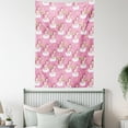 thumbnail image 4 of Nursery Tapestry, Cute Unicorns Standing on Clouds with Rainbows and Stars on a Pink Skyline, Wall Hanging for Bedroom Living Room Dorm Decor, 40W X 60L Inches, Pink Yellow White, by Ambesonne, 4 of 5