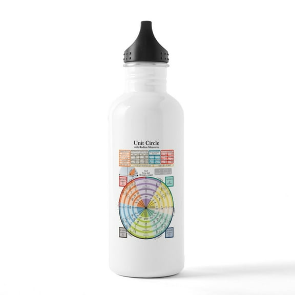 CafePress - Unit Circle (With Radi Stainless Water Bottle 1 - Stainless Steel Water Bottle, Sports Bottle, 1.0L