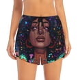 thumbnail image 2 of Daiia Cosmic Garden Woman Portrait Pattern Women's 2 in 1 Running Shorts - Lightweight Athletic Workout Gym Yoga Shorts Liner with Phone Pockets-XX-Large, 2 of 7