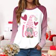 thumbnail image 5 of HCNTES Womens Girls Valentines Spring Long Sleeve Love Heart Print Pullover Crew Neck T-Shirt Casual Fashion Comfortable Classic Trendy Wear(A01-Hot Pink,4XL), 5 of 9