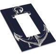 thumbnail image 3 of Navy Blue Nautical Anchor 1 Gang Rocker Light Switch Cover Decorative Outlet Covers Wall Plate Electrical Faceplate Switchplate for Bathroom Home Living Room Decor, 3 of 8