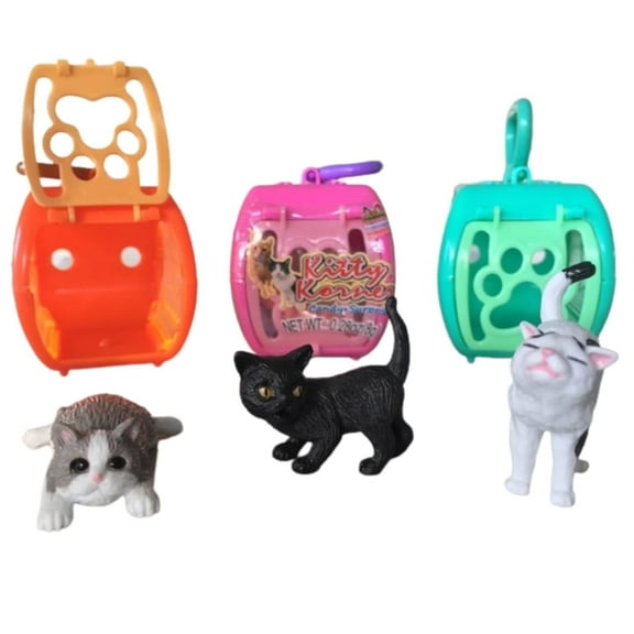 Kidsmania Kitty Korner: Adorable Kitty-Themed Candy Dispenser with Hidden Surprise Toys for Kids (3 Pack)