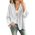 thumbnail image 2 of Xdegoge Cardigan Sweaters for Women Lightweight Open Front Casual Loose Fit 3/4 Sleeve Cover Up Tops Flowy Spring Summer Vacation Lounge Everyday Wear, 2 of 9