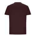 thumbnail image 2 of Eltusu Men's T-Shirts, Summer Crewneck Solid Color Casual Tee with Short Sleeve Wine Size 4XL, 2 of 5