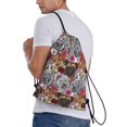 thumbnail image 2 of Bingfone Cute Dogs Puppy1 Drawstrings Backpacks Bags for Men Women Gym Drawstrings Bag-Medium, 2 of 8