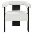 thumbnail image 4 of Coaster Ramona Fabric Upholstered Accent Side Chair Cream and Black, 4 of 14