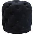 thumbnail image 1 of Meridian Furniture Harper Contemporary Velvet Ottoman/Stool in Black, 1 of 4