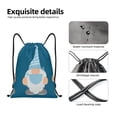 thumbnail image 4 of Bingfone Nurse Doctor Gnomes Drawstrings Backpacks Bags for Men Women Gym Drawstrings Bag-Medium, 4 of 6