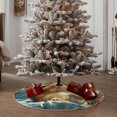 thumbnail image 4 of Sikiie Lazy Home Style Guinea Pig Nativity Christmas Tree Skirt, Jesus Christian Winter Holiday Tree Mat Decoration(30-48IN), 4 of 6