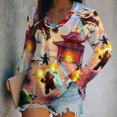 thumbnail image 2 of Ninjago Womens T Shirts V Neck Long Sleeve Tops Causal Loose Summer T-Shirts XL, 2 of 7