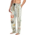 thumbnail image 4 of Men's Pajama Pants with Pockets Sleepwear Lounge Pants Stretch Casual Bear Fox Forest Animals, 4 of 6