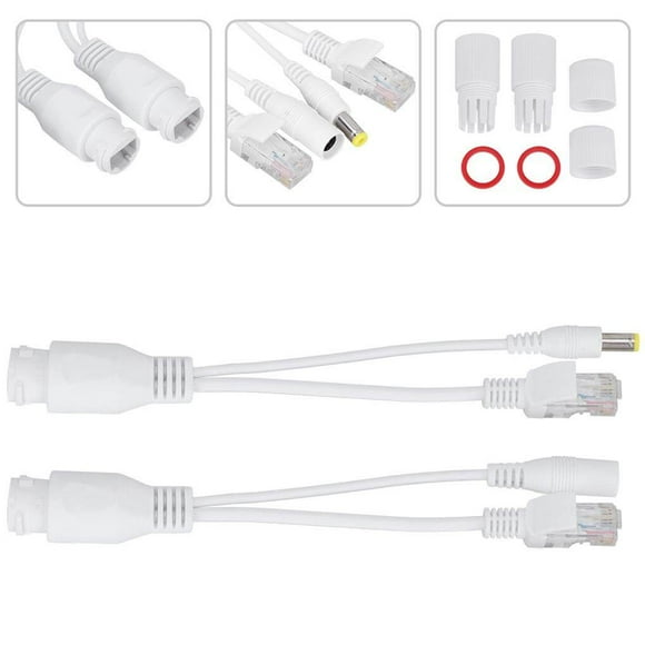 Becaristey 12V Power Over POE Passive Adapter Splitter Divider for IP Camera