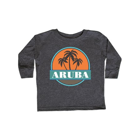 

Inktastic Aruba Vacation Sunset Gift Toddler Boy or Toddler Girl Long Sleeve T-Shirt