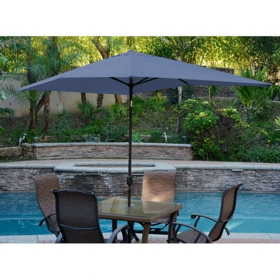 Jeco 10' Aluminum Market Patio Umbrella with Crank in Blue