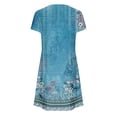 thumbnail image 5 of QIPOPIQ Robes de Vacances pour Femmes Manches Courtes Tendance Col Rond Imprimé Pull Robe d'Été 2023 Offres, 5 of 5