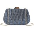 thumbnail image 1 of Bolso de mano KAIYANG con lentejuelas y cierre de anilla color azul 20*12,2*5 cm, 1 of 5