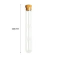Axio 25PCS Clear Plastic Test Tubes with Cork Stoppers for Scientific