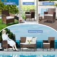 thumbnail image 6 of Simenmax Patio Furniture Set 4 Pieces, Outdoor Wicker Furniture with Coffee Table, Modern Rattan Patio Chairs Conversation Sets with Sofa for Garden, Terrace, Porch, Balconies, Lawns,Brown, 6 of 7