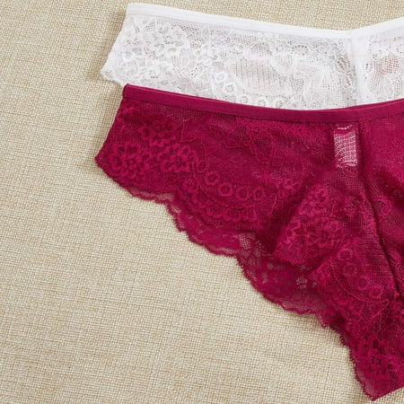 

nsendm Lace Underwear For Womens Cotton Bikini Panties Soft Hipster Panty Ladies Stretch Briefs Pack of Thongs Women Underpants Small