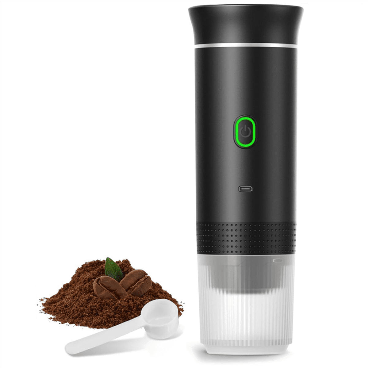 Wireless Electric Portable Espresso Coffee Machine Camping Coffee Maker Capsule Powder Travel Coffee Maker Black
