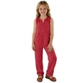 thumbnail image 7 of Otqutp Linen Sets for Girls 2 Piece Sleeveless Tops & Wide Leg Pants Sets Cute Summer Vacation Travel Beach Outfits Fashion Clothing, 7 of 7