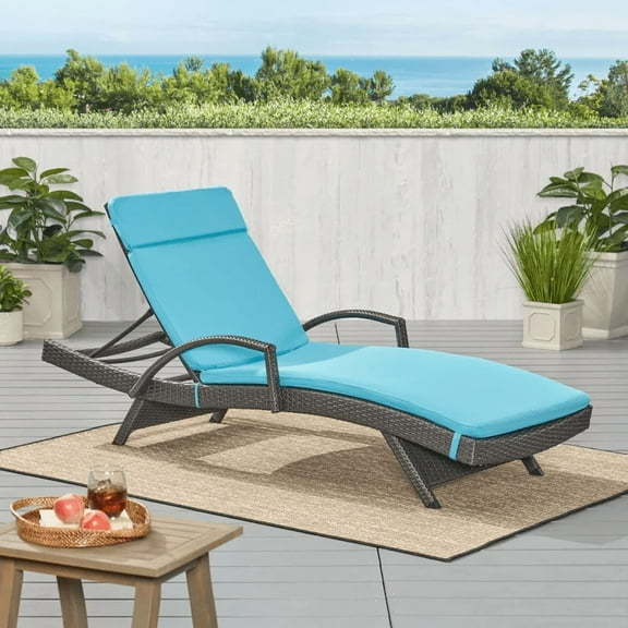 Garden Tools 52005.00CUSH-BLU (2PCS) SALEM Outdoor Chaise Lounge Cushion (Without Chaise Lounge),Outdoor Furniture