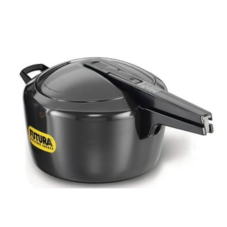 Futura Hawkins 3-Litre Hard Anodized Induction Compatible Pressure Cooker,  Small, Black 