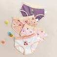 thumbnail image 3 of URMAGIC Teen Girls Cotton Comfort Underwear Breathable Panties Cute Cartoon Print Briefs Pack of 4 Underpants, 3 of 8