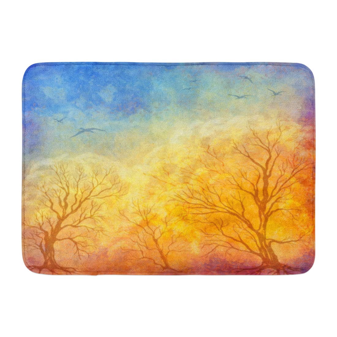 GODPOK Autumn Landscape As Oil Painting Grunge Showing Trees Brush