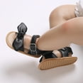 thumbnail image 5 of Otqutp Birthday Shoes for Kids Summer Children Girls Sandals Flat Bottom Lightweight Open Toe Breathable Comfortable Solid Color Bow Hook Loop Buckle Strap Shoe, 5 of 9