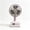 Purple, variant on Retro Desk Fan 100 Speeds Portable USB Rechargeable with Digital Display 90° Tilt Type-C 1200mAh Low Noise for Office Home Study