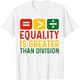 thumbnail image 1 of Equality is Greater Than Division Matemáticas Black History Month Camiseta, 1 of 2