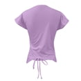 thumbnail image 4 of Womens Color Summer Trendy Slimming Versatile Short Top with Crossed Tie Straps and Backless, 4 of 4