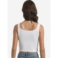 thumbnail image 6 of Women’s Sexy Square Neck Double Lined Seamless Sleeveless Cropped Tank Yoga Crop Basic Tops, 6 of 6