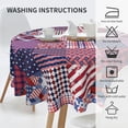 thumbnail image 6 of Patriotic American Plaid Round Tablecloth 60 Inch, Decorative Holiday Home Party Table Cloth for Kitchen Dining Picnic Table Cover, 6 of 6