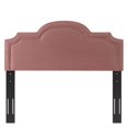 thumbnail image 6 of Headboard, Nailhead, King California Size, Pink, Velvet, Modern Contemporary, Mid Century Bedroom Master Guest Suite Room, 6 of 9