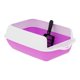 thumbnail image 1 of Caja de arena para gatos con lados altos, contenedor de arena para gatos, portátil, antiincrustante Violeta, 1 of 9